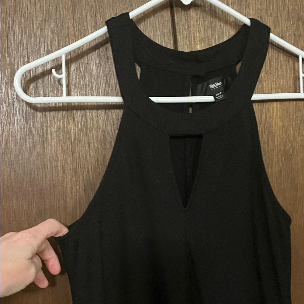 Mossimo Supply Co. Black Asymmetrical Dress Halter Dress XS/TP - Picture 3 of 8